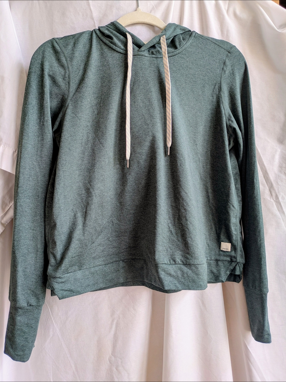 Vuori Heathered Green Hoodie